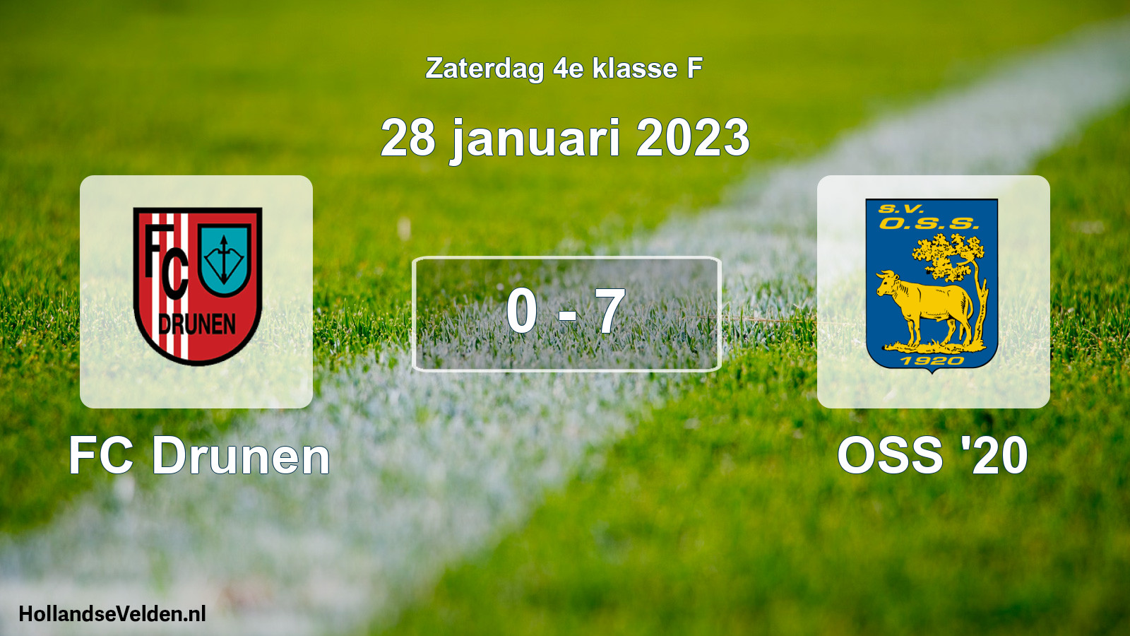 Total number of matches played: FC Drunen - OSS '20 0 - 7 (28 January 2023)