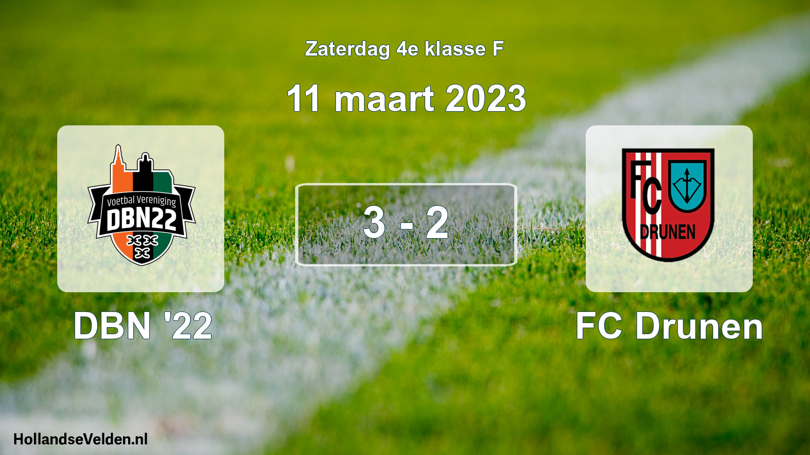 Total number of matches played: DBN '22 - FC Drunen 3 - 2 (11 March 2023)
