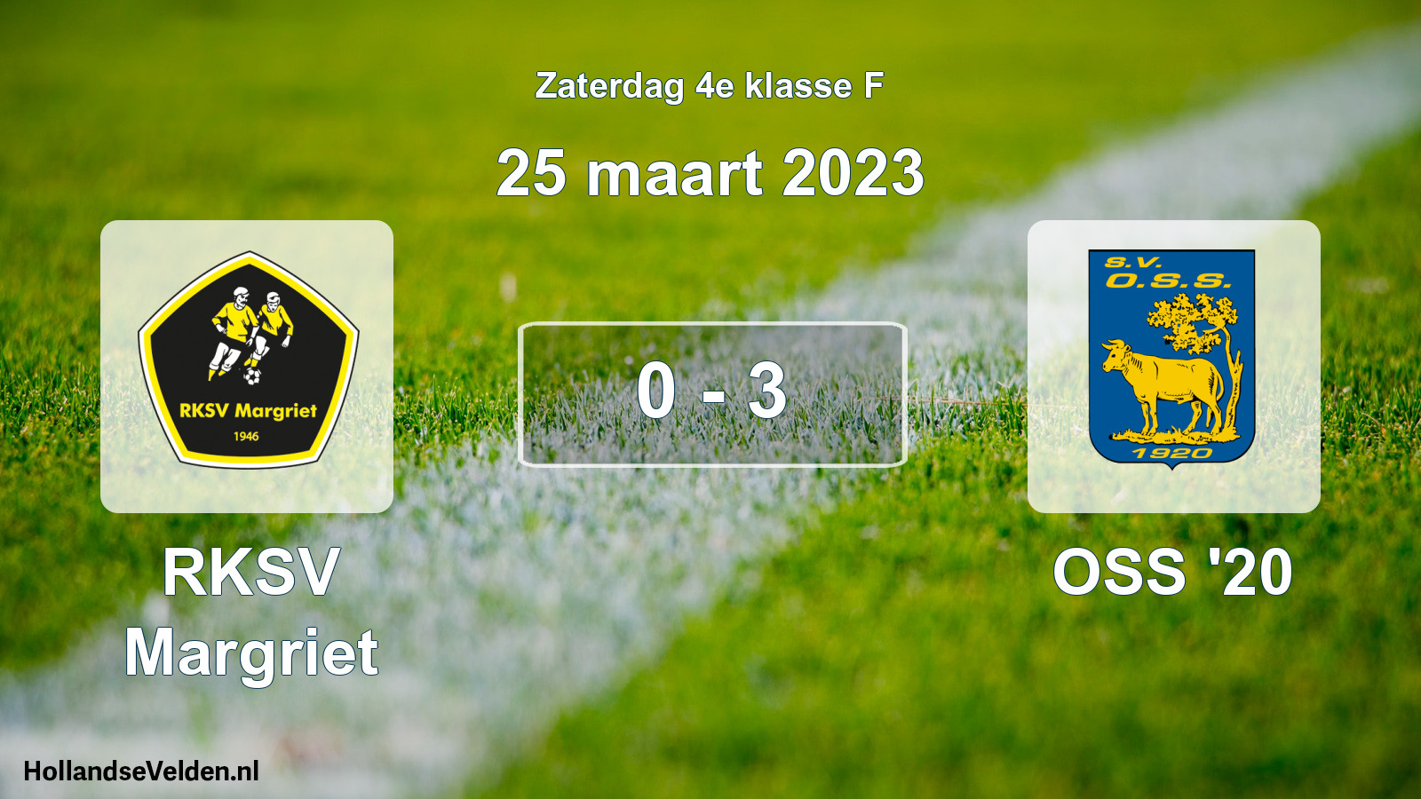 Total number of matches played: RKSV Margriet - OSS '20 0 - 3 (25 March 2023)