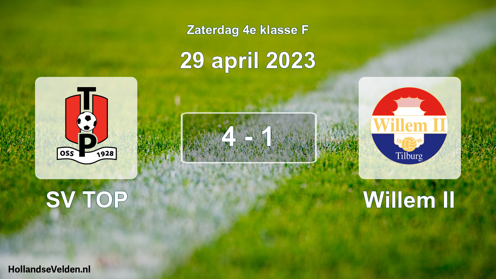 Total number of matches played: SV TOP - Willem II 4 - 1 (29 April 2023)