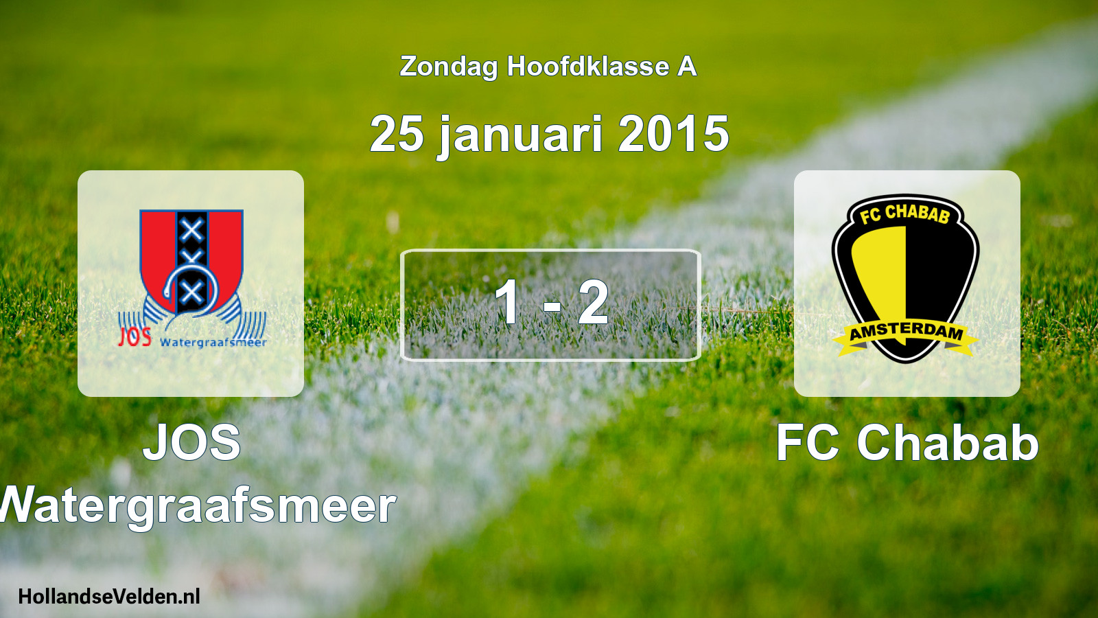 Total number of matches played: JOS Watergraafsmeer - FC Chabab 1 - 2 (25 January 2015)