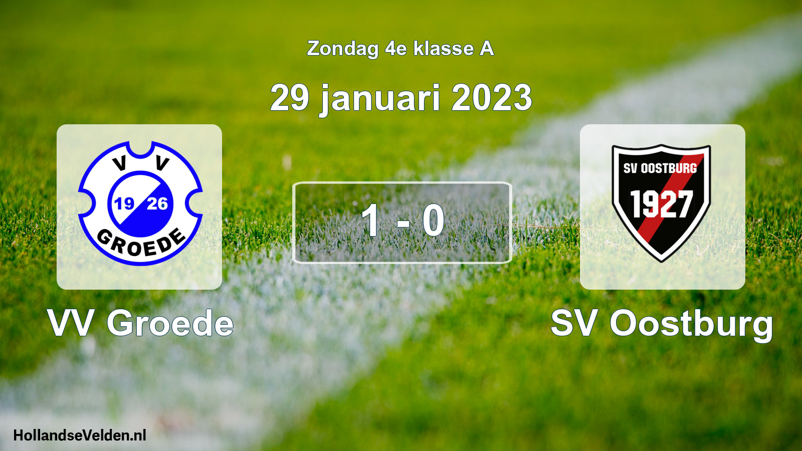 Total number of matches played: VV Groede - SV Oostburg 1 - 0 (29 January 2023)