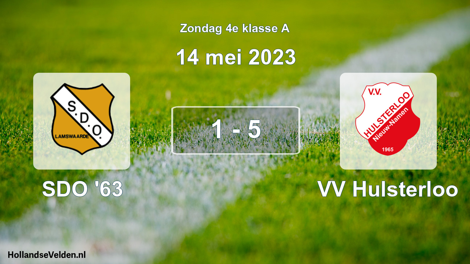 Total number of matches played: SDO '63 - VV Hulsterloo 1 - 5 (14 May 2023)