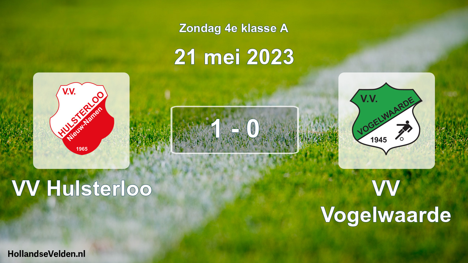 Total number of matches played: VV Hulsterloo - VV Vogelwaarde 1 - 0 (21 May 2023)