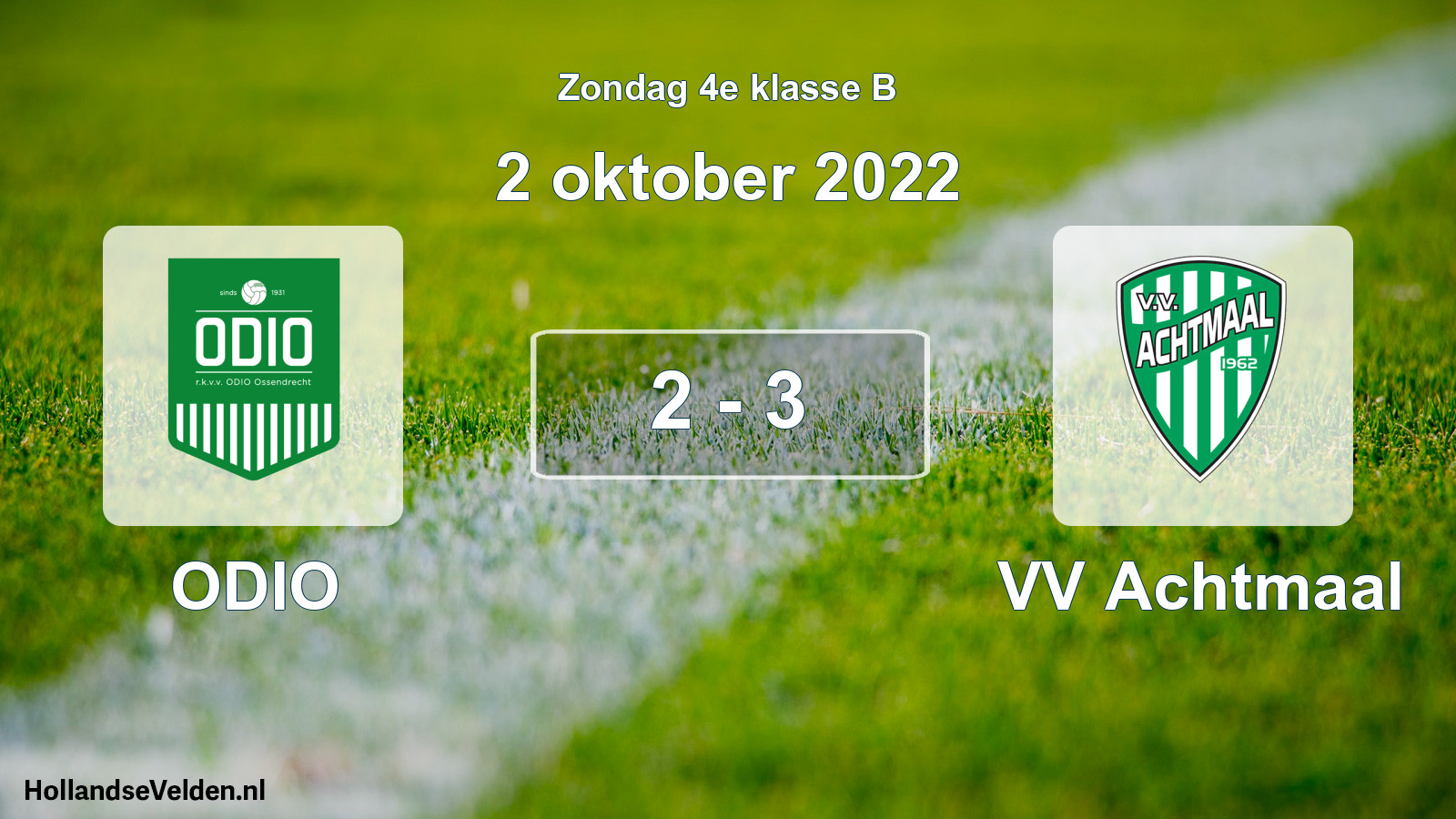 Total number of matches played: ODIO - VV Achtmaal 2 - 3 (2 October 2022)