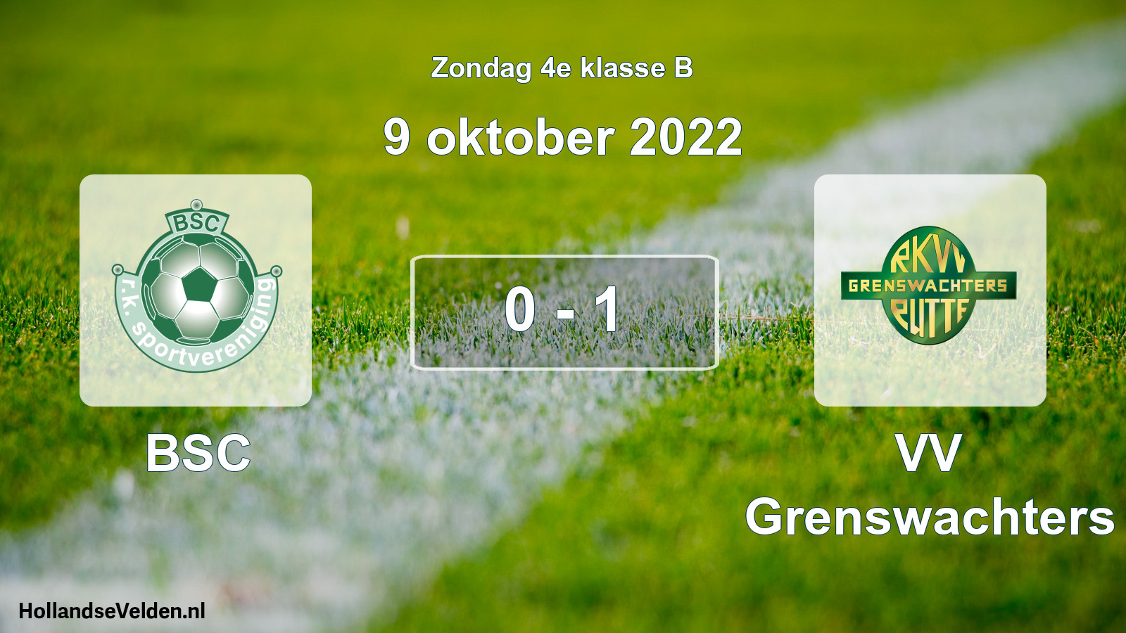 Total number of matches played: BSC - VV Grenswachters 0 - 1 (9 October 2022)