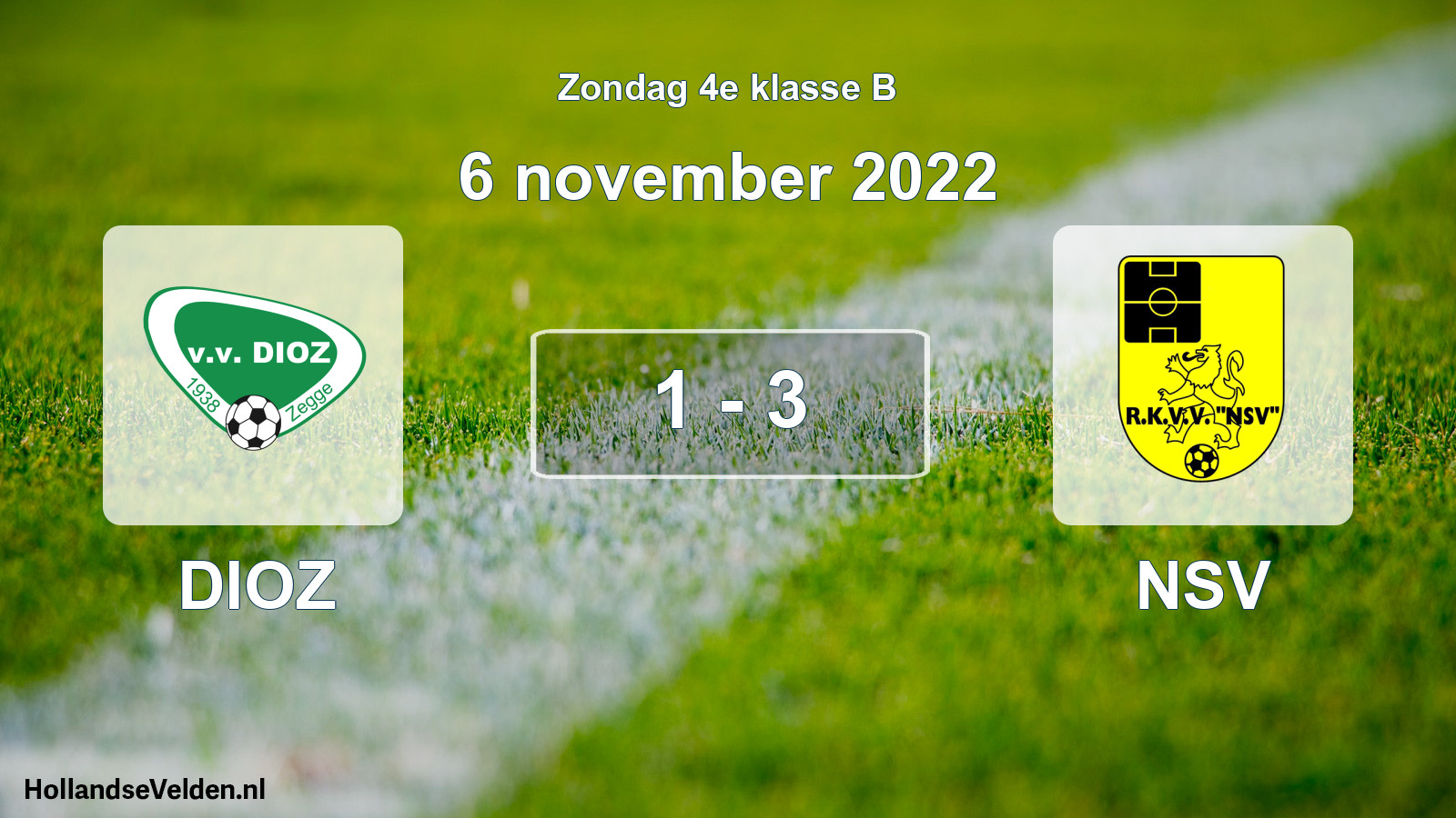 Total number of matches played: DIOZ - NSV 1 - 3 (6 November 2022)