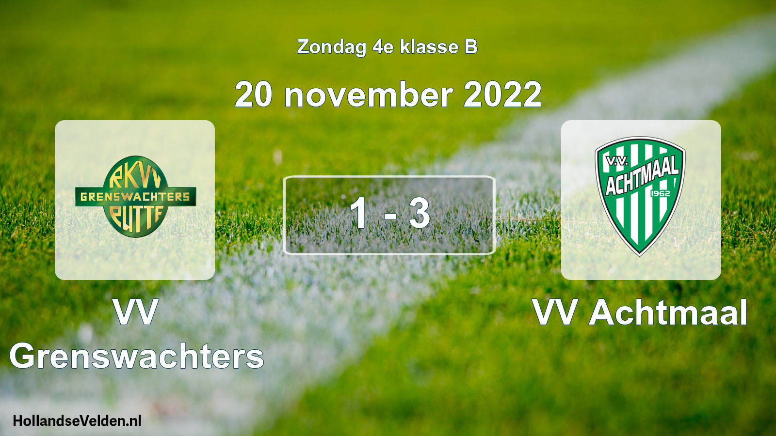 Total number of matches played: VV Grenswachters - VV Achtmaal 1 - 3 (20 November 2022)