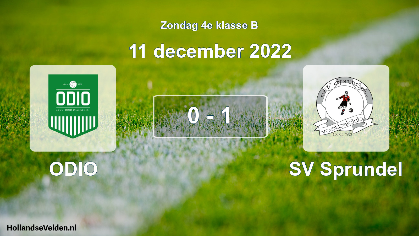Total number of matches played: ODIO - SV Sprundel 0 - 1 (11 December 2022)