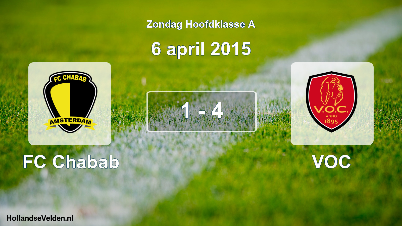 Total number of matches played: FC Chabab - VOC 1 - 4 (6 April 2015)