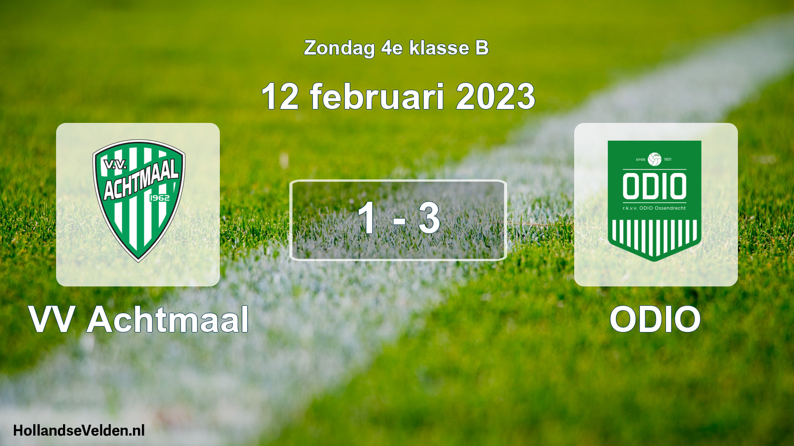 Total number of matches played: VV Achtmaal - ODIO 1 - 3 (12 February 2023)
