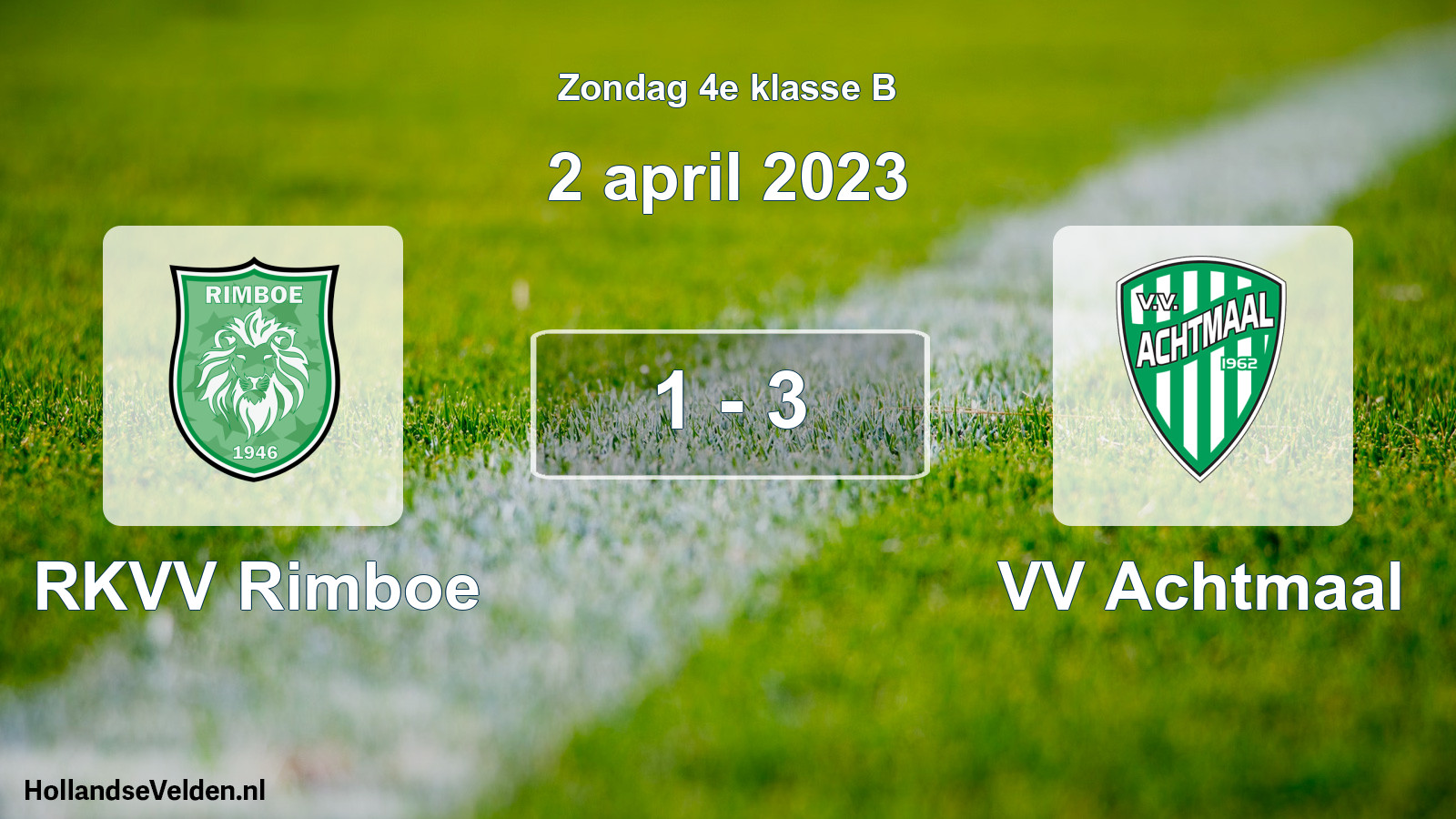 Total number of matches played: RKVV Rimboe - VV Achtmaal 1 - 3 (2 April 2023)