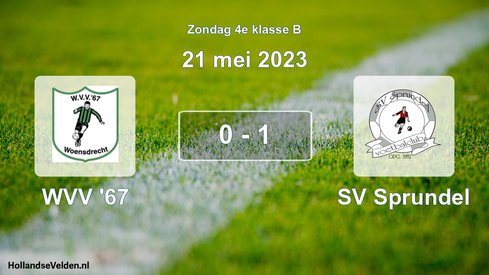 Total number of matches played: WVV '67 - SV Sprundel 0 - 1 (21 May 2023)