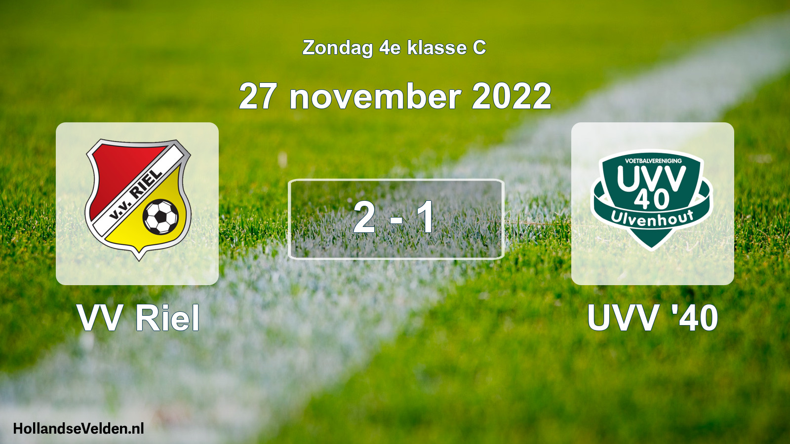 Total number of matches played: VV Riel - UVV '40 2 - 1 (27 November 2022)