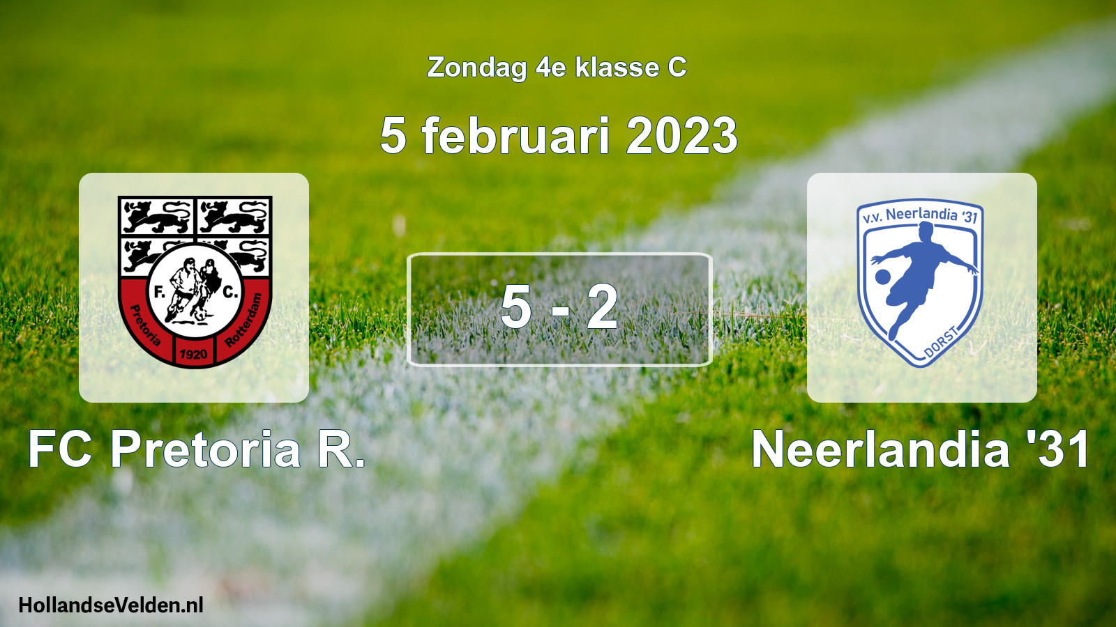 Total number of matches played: FC Pretoria R. - Neerlandia '31 5 - 2 (5 February 2023)