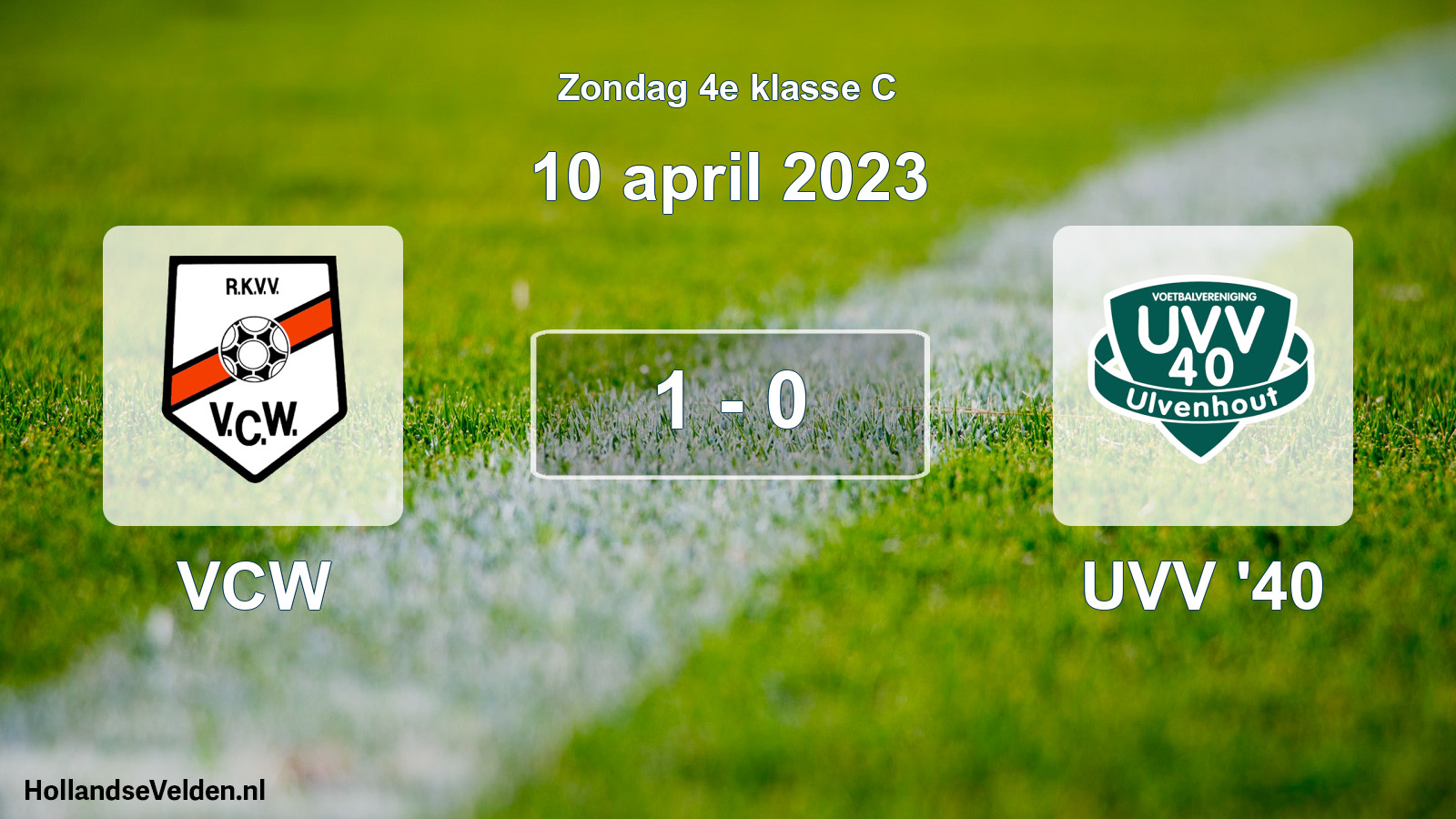 Total number of matches played: VCW - UVV '40 1 - 0 (10 April 2023)