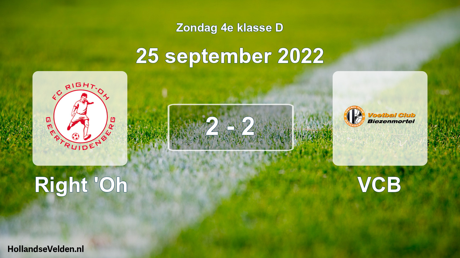 Total number of matches played: Right 'Oh - VCB 2 - 2 (25 September 2022)