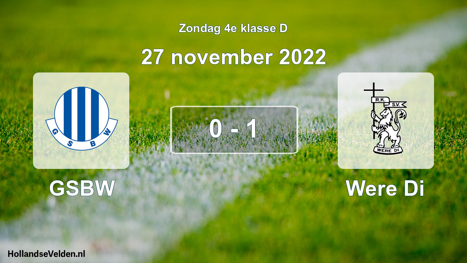 Total number of matches played: GSBW - Were Di 0 - 1 (27 November 2022)