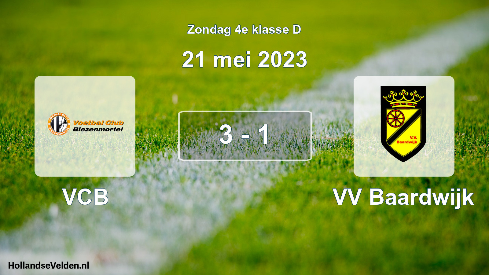 Total number of matches played: VCB - VV Baardwijk 3 - 1 (21 May 2023)