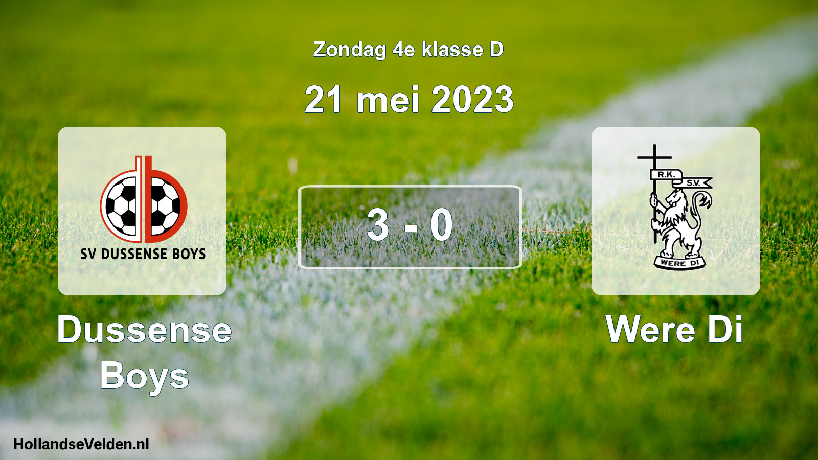 Total number of matches played: Dussense Boys - Were Di 3 - 0 (21 May 2023)