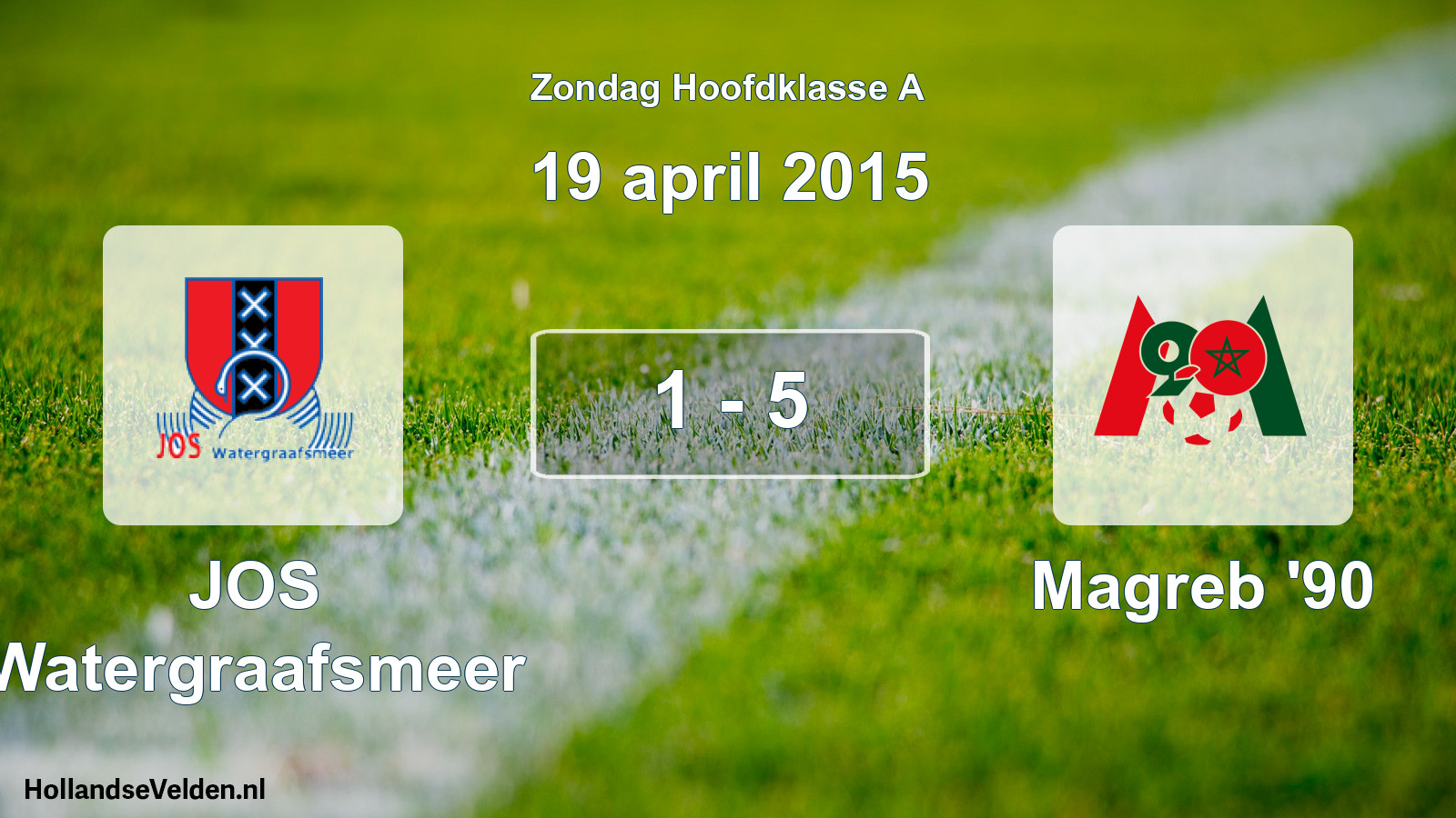 Total number of matches played: JOS Watergraafsmeer - Magreb '90 1 - 5 (19 April 2015)