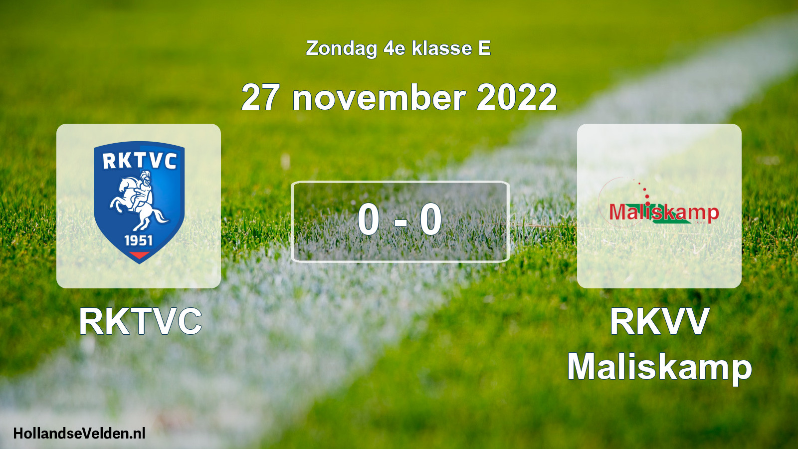 Total number of matches played: RKTVC - RKVV Maliskamp 0 - 0 (27 November 2022)