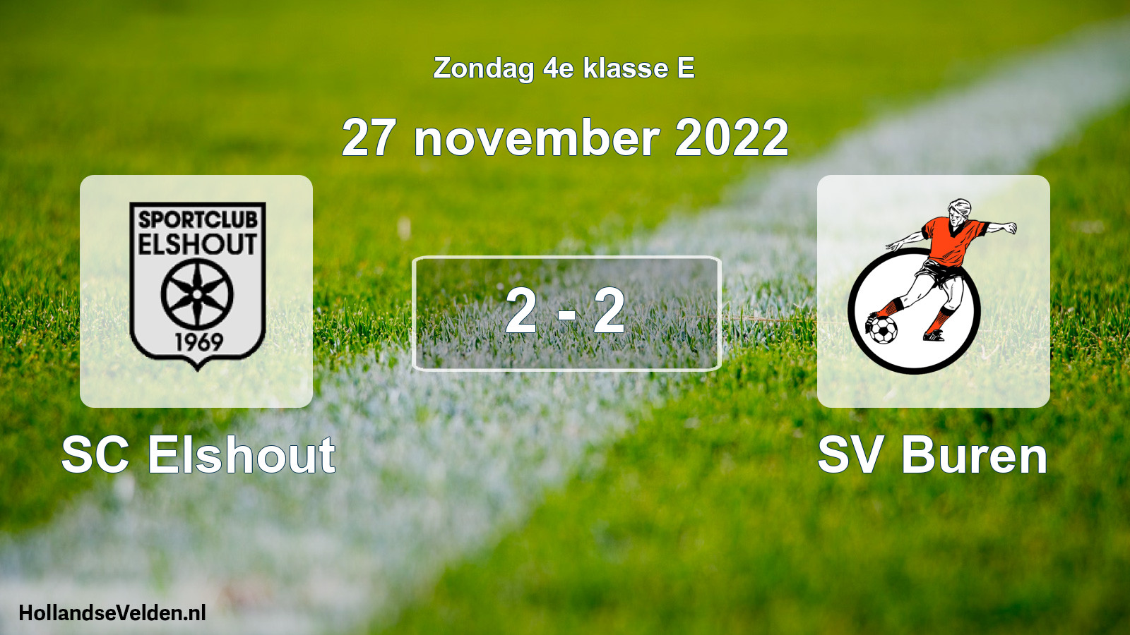Total number of matches played: SC Elshout - SV Buren 2 - 2 (27 November 2022)