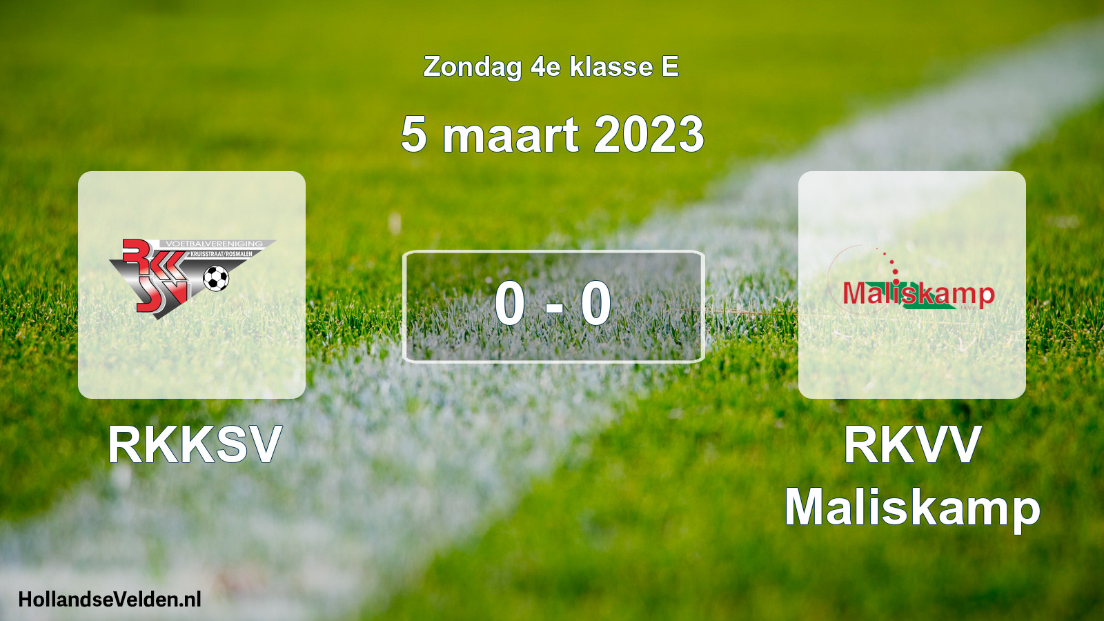 Total number of matches played: RKKSV - RKVV Maliskamp 0 - 0 (5 March 2023)