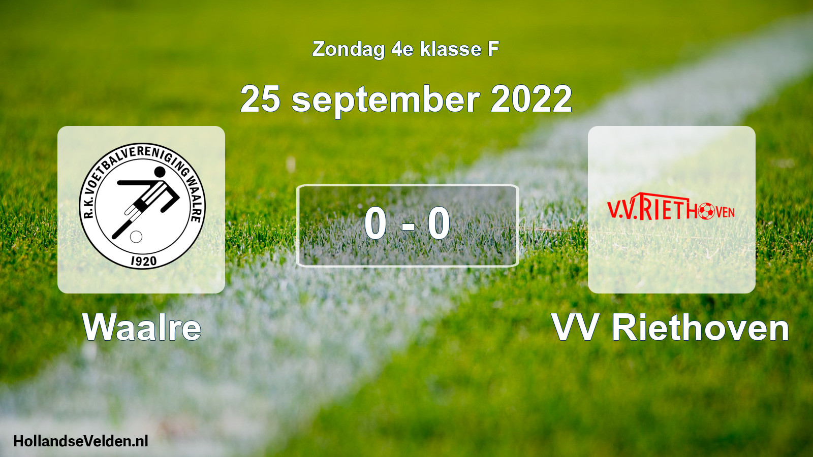 Total number of matches played: Waalre - VV Riethoven 0 - 0 (25 September 2022)