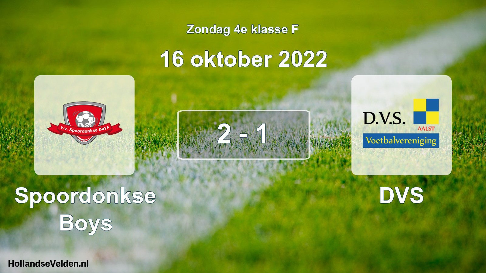 Total number of matches played: Spoordonkse Boys - DVS 2 - 1 (16 October 2022)