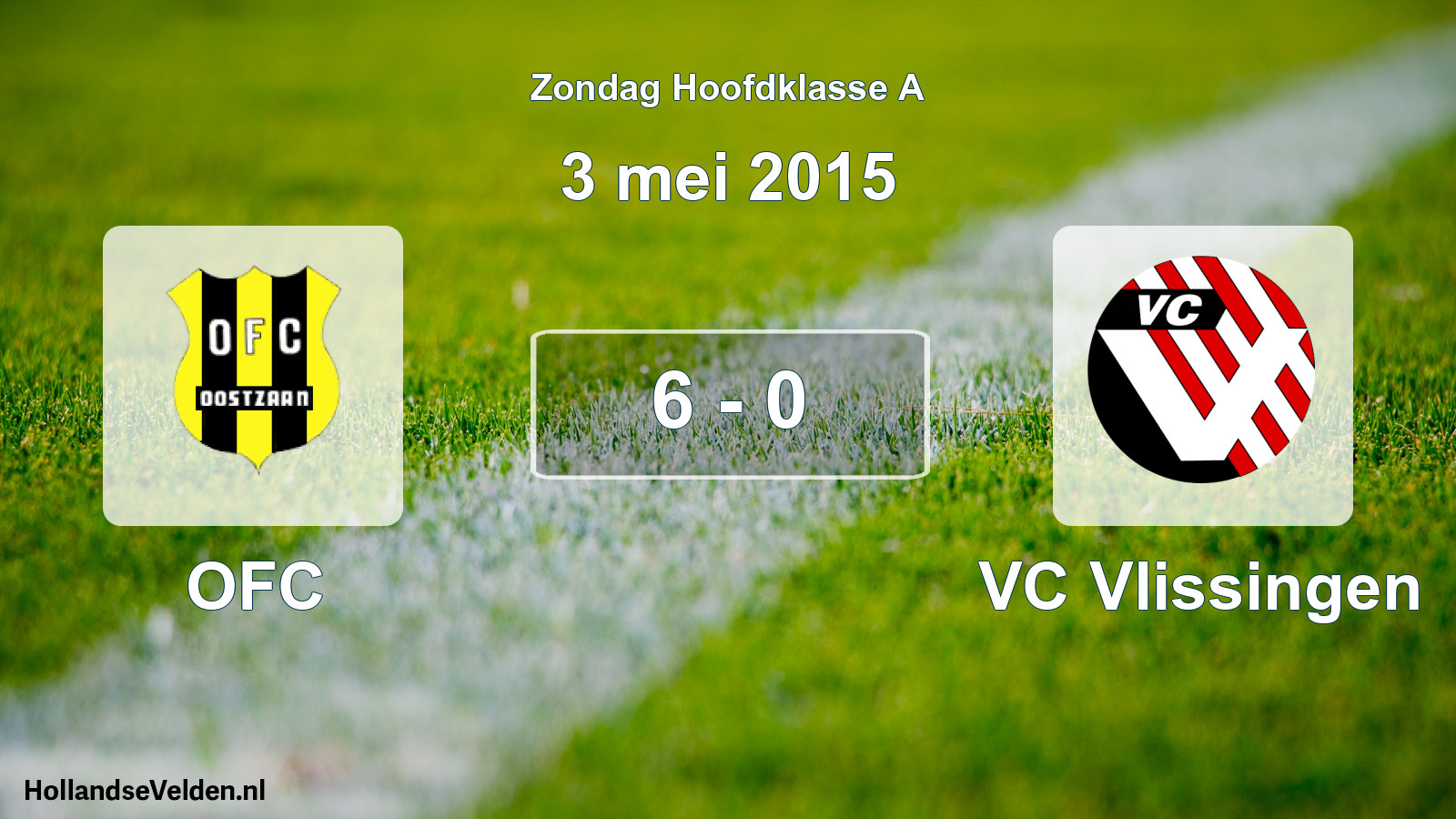 Total number of matches played: OFC - VC Vlissingen 6 - 0 (3 May 2015)