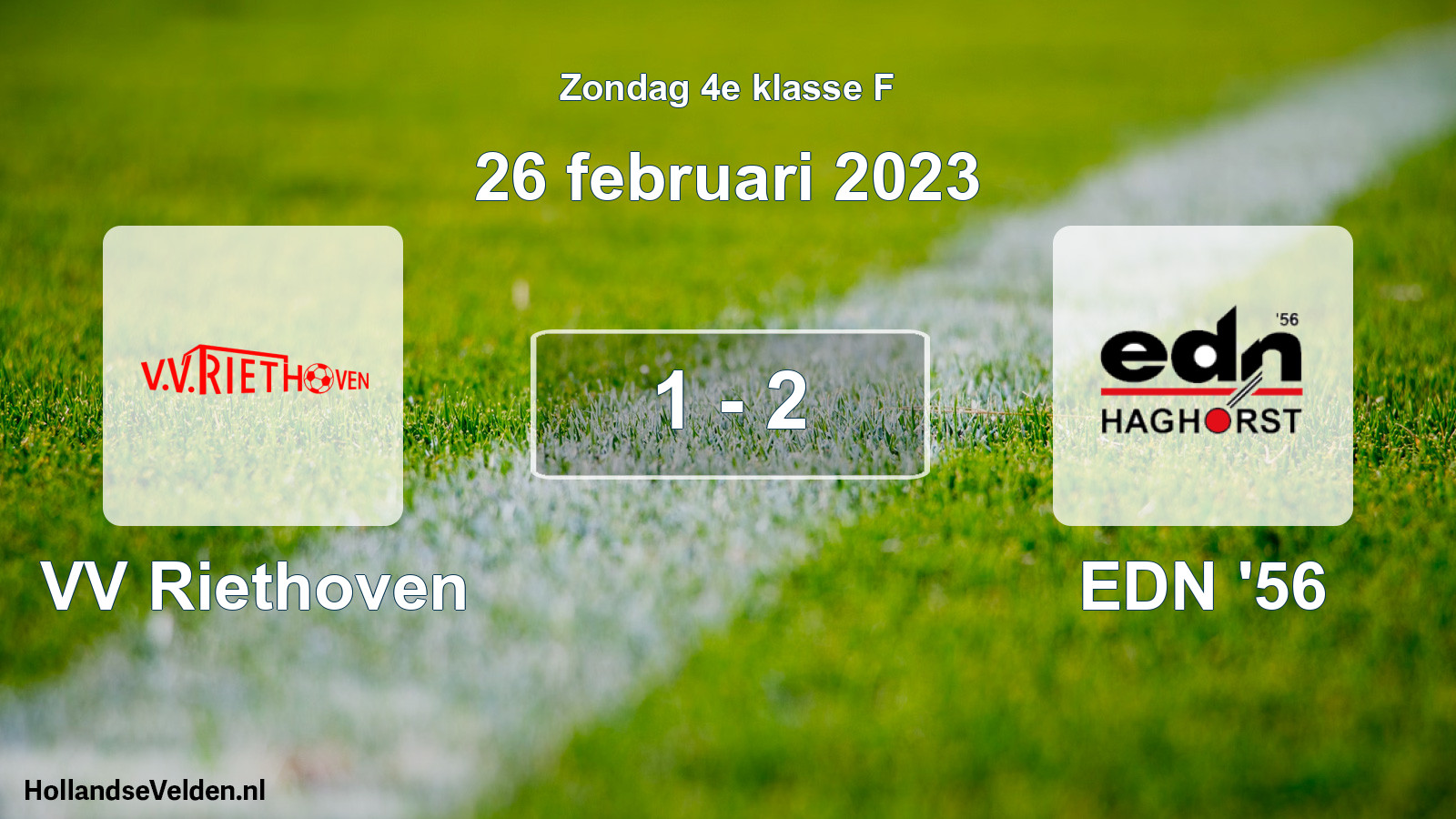 Total number of matches played: VV Riethoven - EDN '56 1 - 2 (26 February 2023)