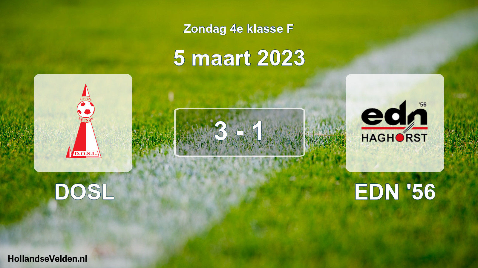 Total number of matches played: DOSL - EDN '56 3 - 1 (5 March 2023)