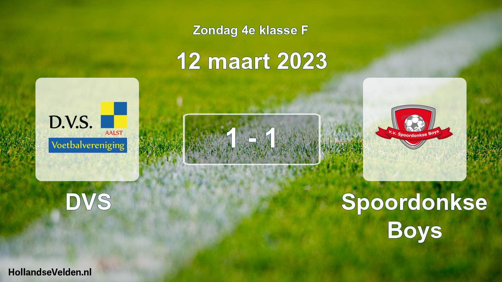 Total number of matches played: DVS - Spoordonkse Boys 1 - 1 (12 March 2023)