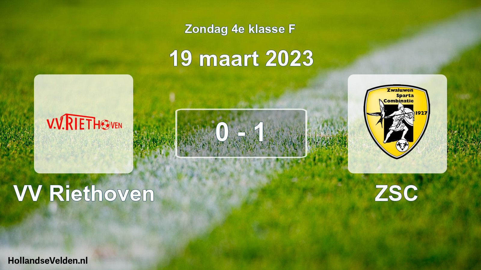 Total number of matches played: VV Riethoven - ZSC 0 - 1 (19 March 2023)