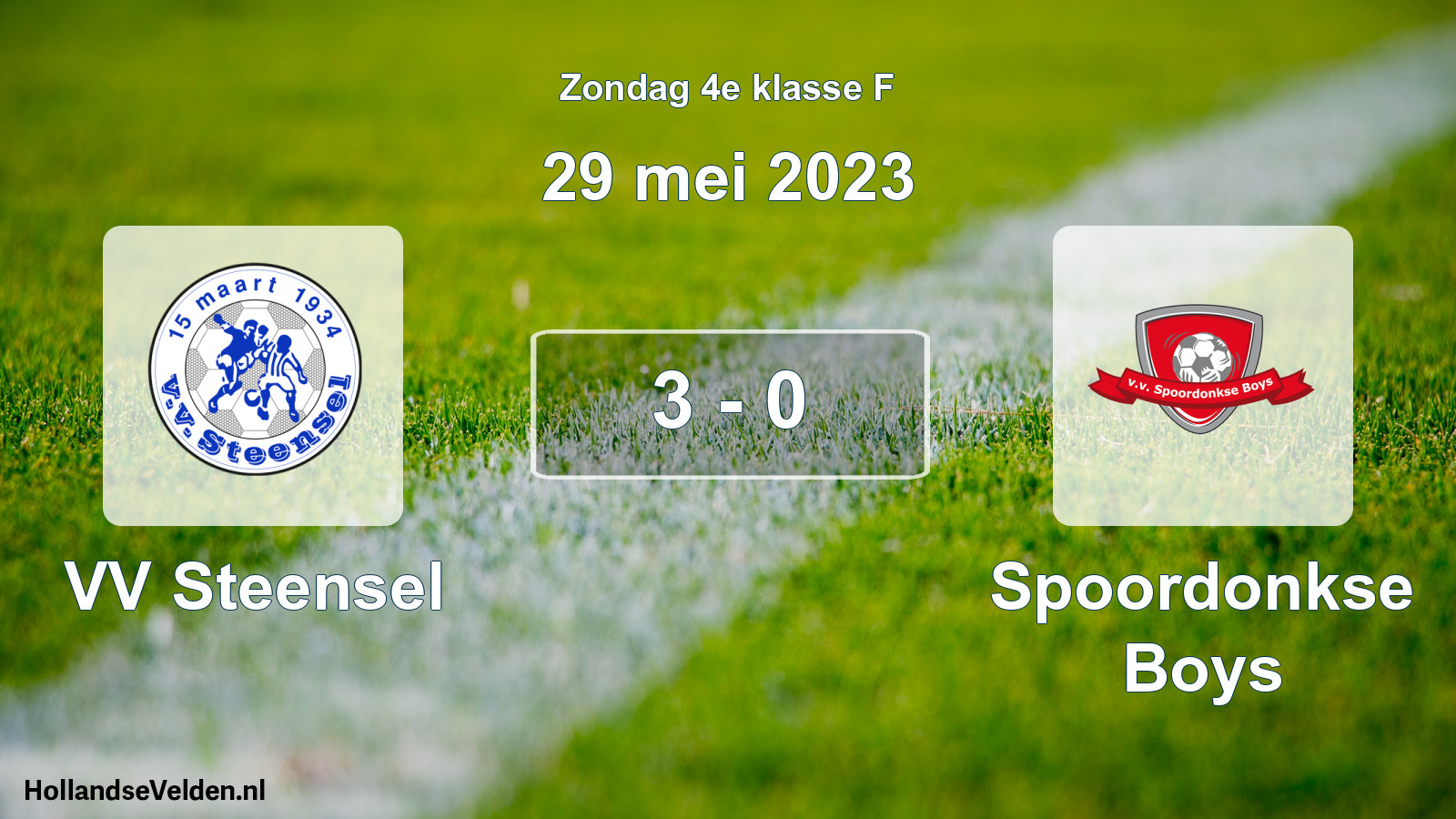 Total number of matches played: VV Steensel - Spoordonkse Boys 3 - 0 (29 May 2023)