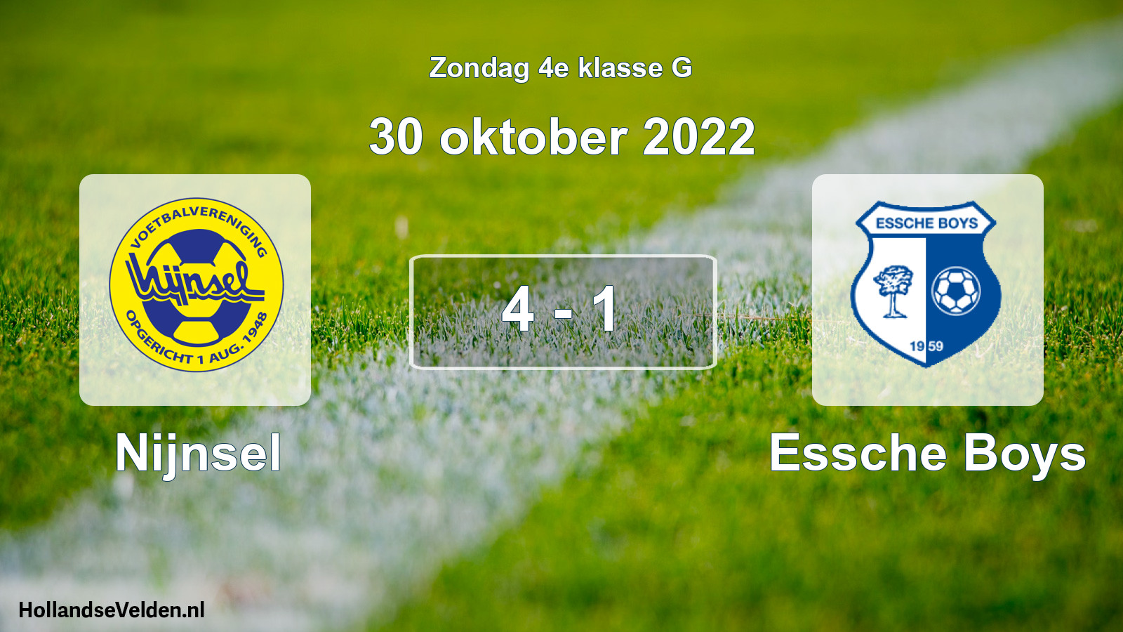 Total number of matches played: Nijnsel - Essche Boys 4 - 1 (30 October 2022)