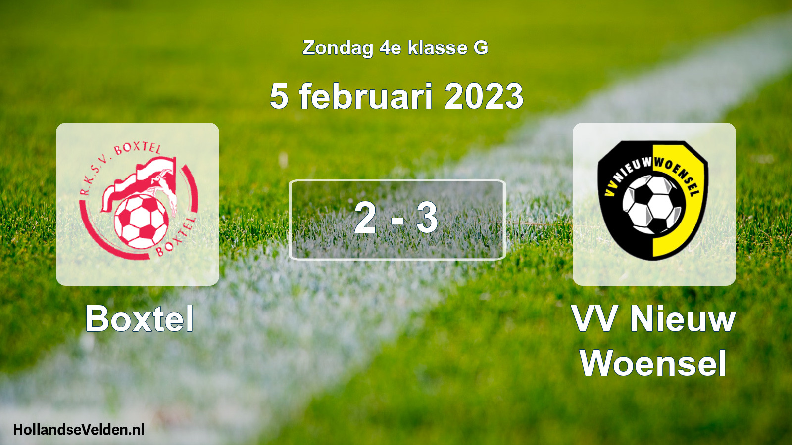 Total number of matches played: Boxtel - VV Nieuw Woensel 2 - 3 (5 February 2023)