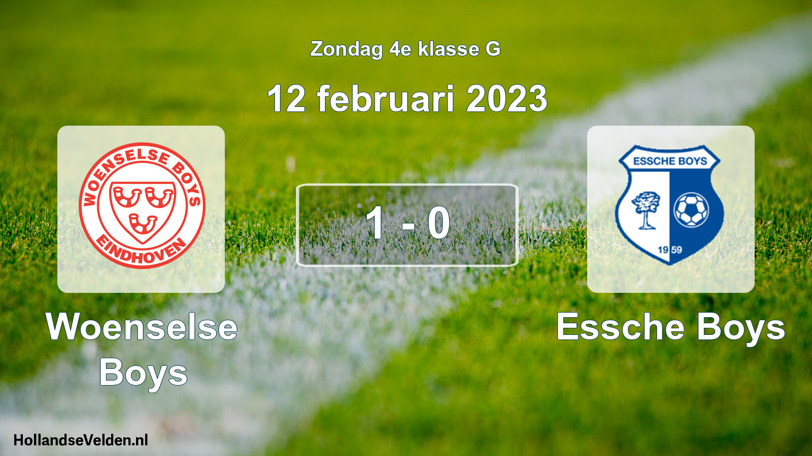 Total number of matches played: Woenselse Boys - Essche Boys 1 - 0 (12 February 2023)