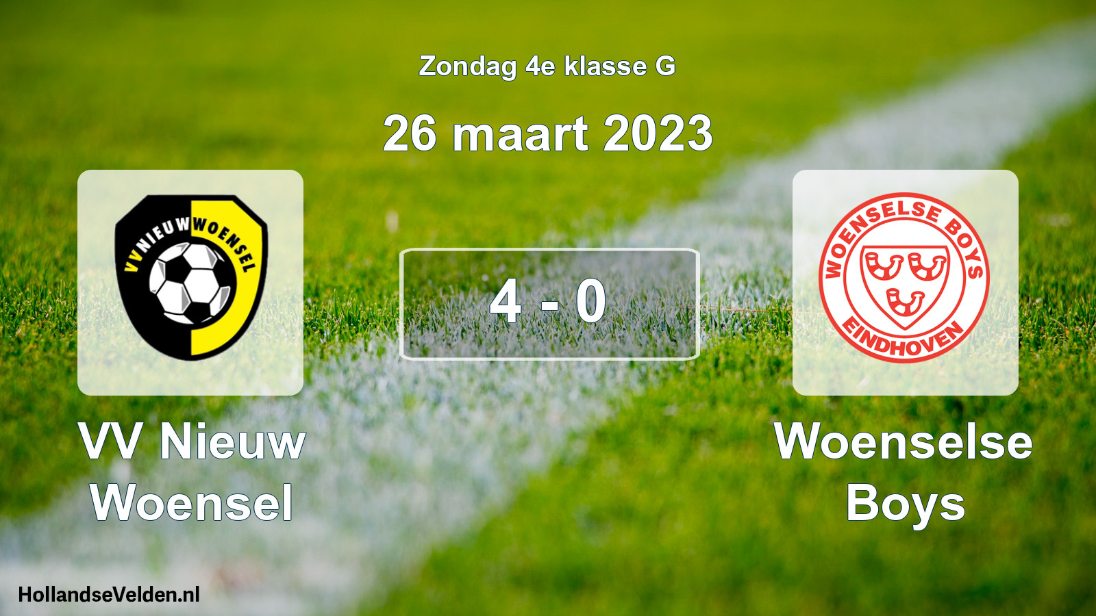 Total number of matches played: VV Nieuw Woensel - Woenselse Boys 4 - 0 (26 March 2023)