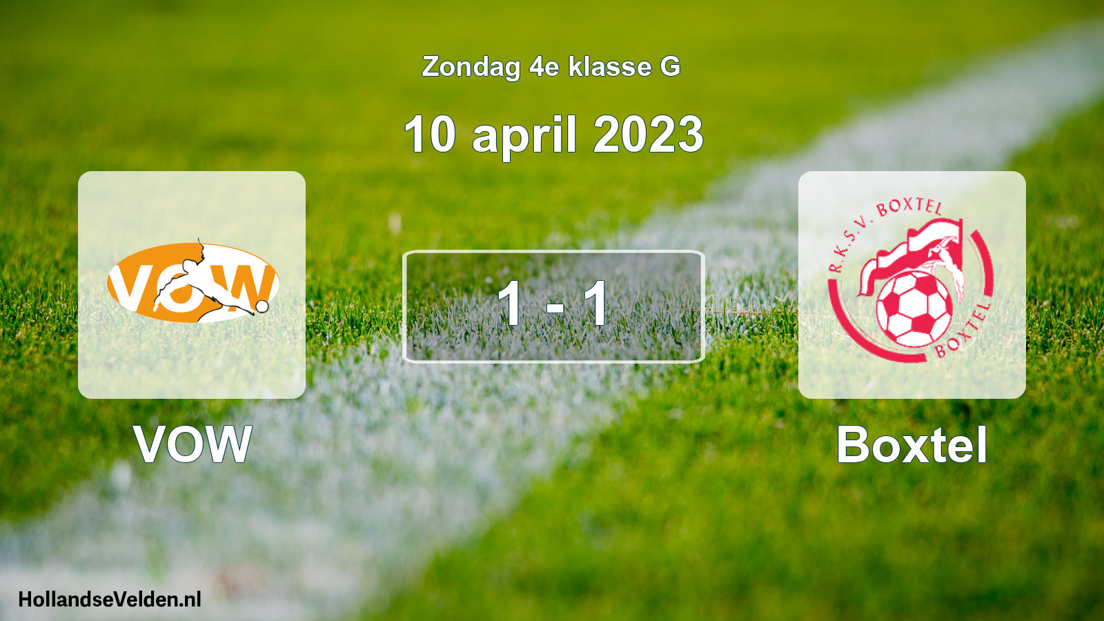 Total number of matches played: VOW - Boxtel 1 - 1 (10 April 2023)