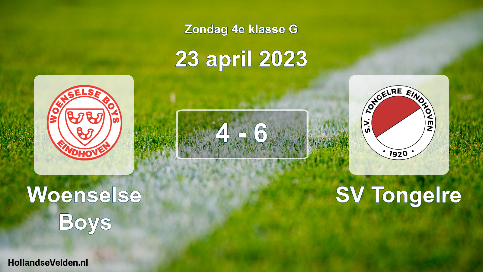 Total number of matches played: Woenselse Boys - SV Tongelre 4 - 6 (23 April 2023)