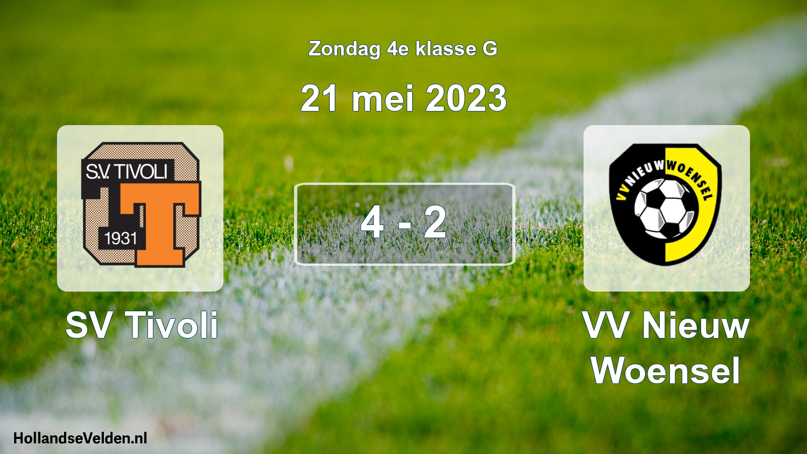 Total number of matches played: SV Tivoli - VV Nieuw Woensel 4 - 2 (21 May 2023)