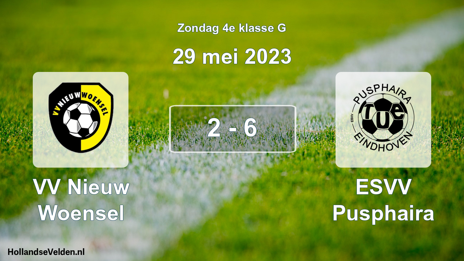 Total number of matches played: VV Nieuw Woensel - ESVV Pusphaira 2 - 6 (29 May 2023)
