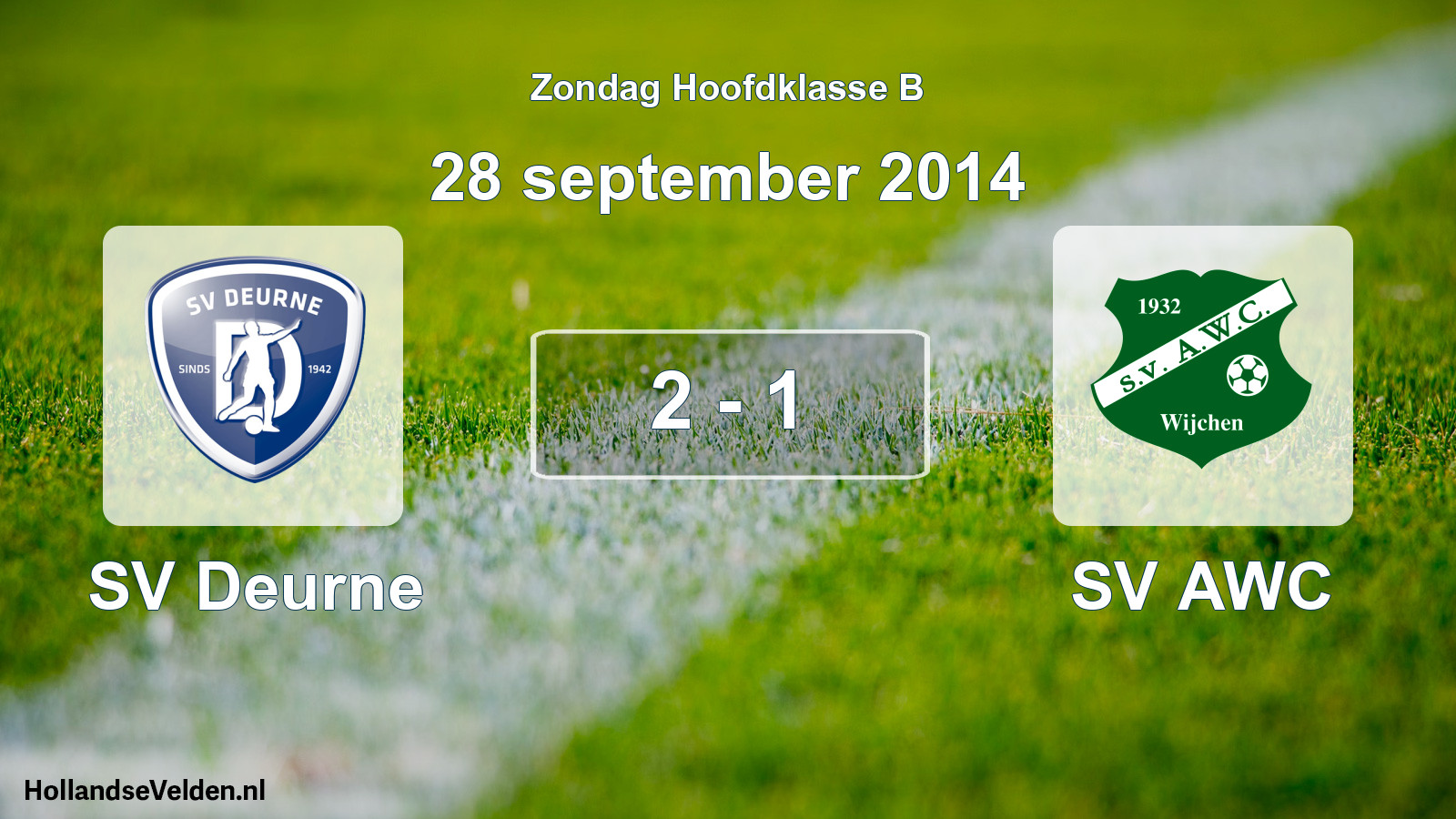 Total number of matches played: SV Deurne - SV AWC 2 - 1 (28 September 2014)