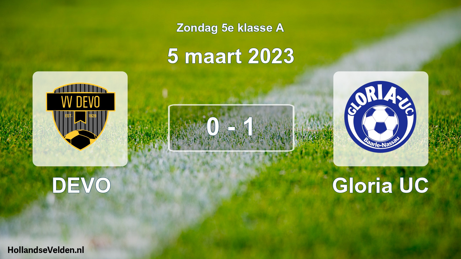 Total number of matches played: DEVO - Gloria UC 0 - 1 (5 March 2023)