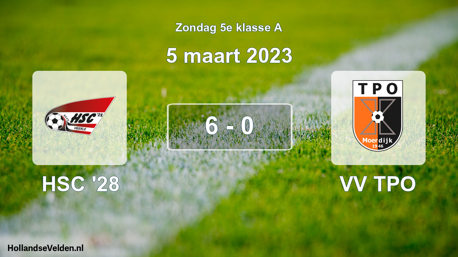 Total number of matches played: HSC '28 - VV TPO 6 - 0 (5 March 2023)