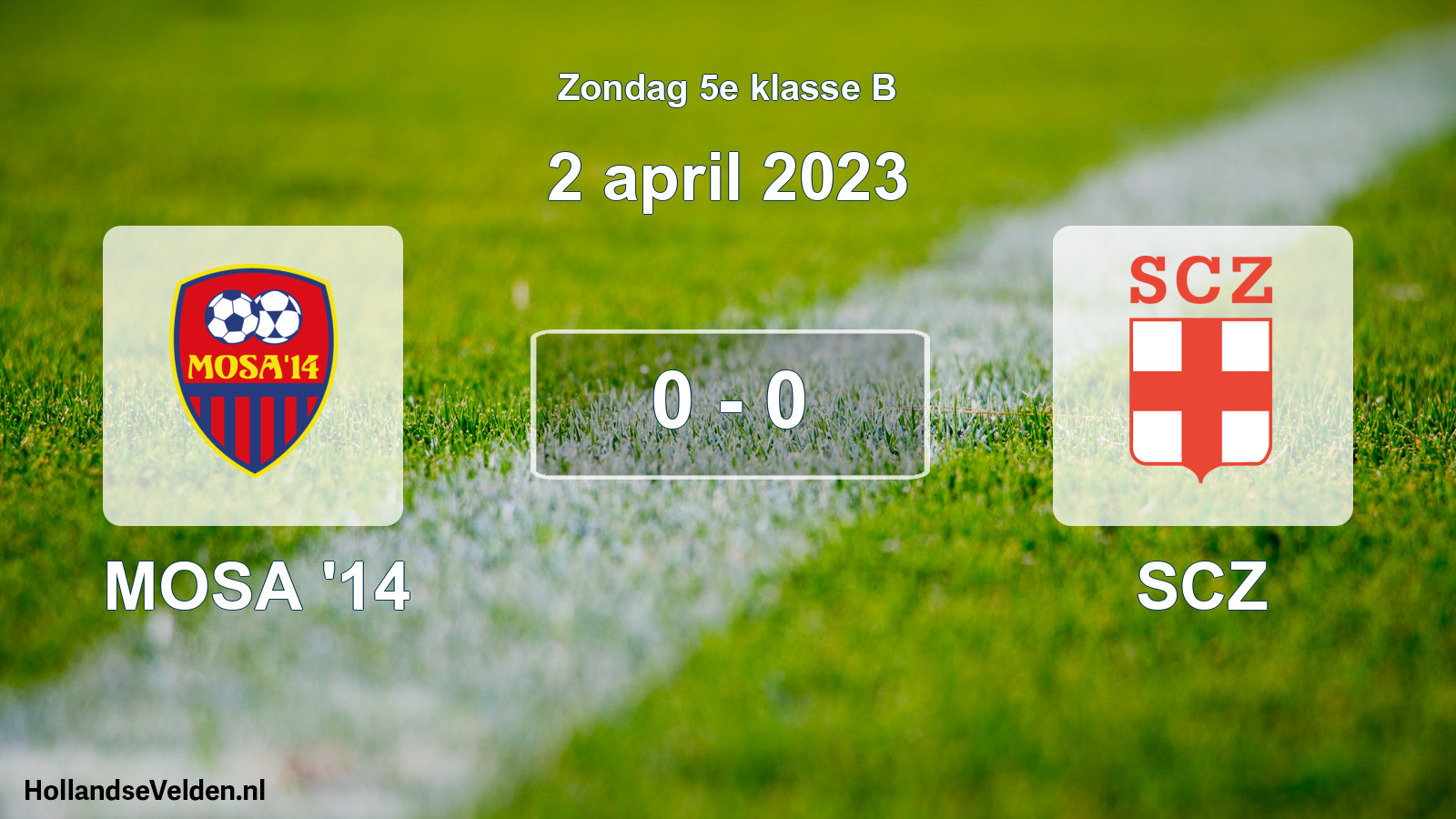 Total number of matches played: MOSA '14 - SCZ 0 - 0 (2 April 2023)