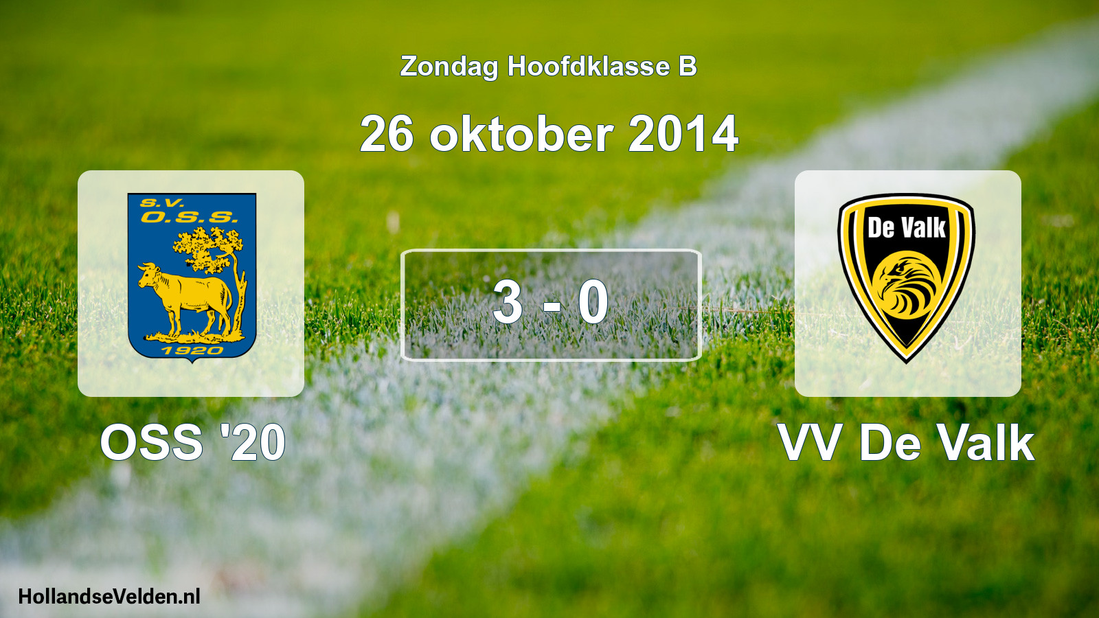 Total number of matches played: OSS '20 - VV De Valk 3 - 0 (26 October 2014)