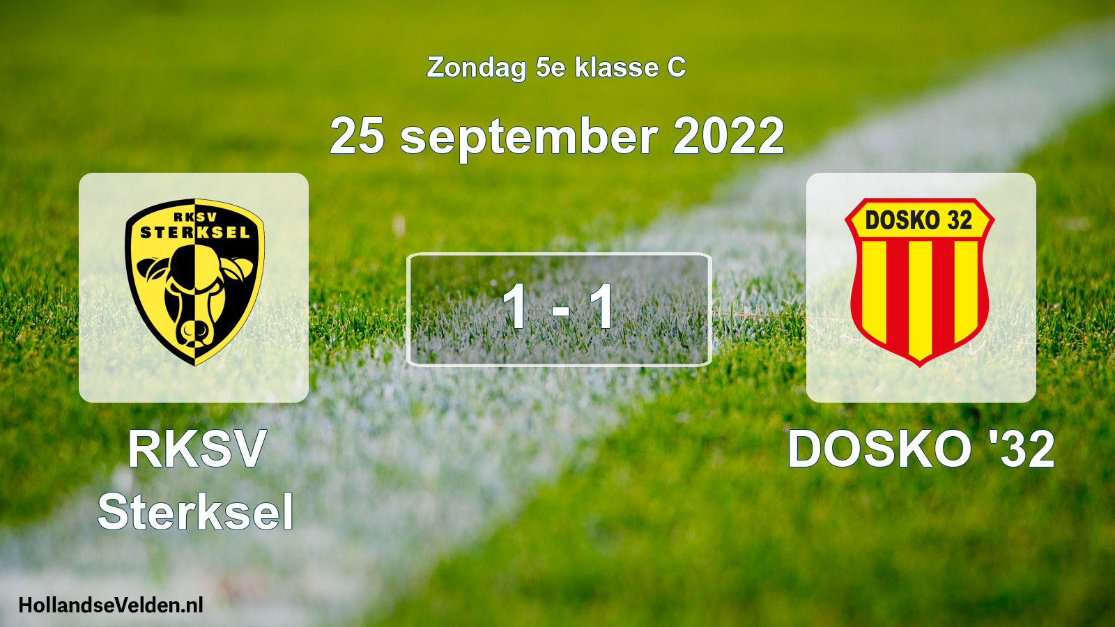 Total number of matches played: RKSV Sterksel - DOSKO '32 1 - 1 (25 September 2022)